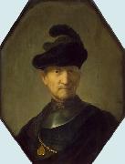 Rembrandt van rijn Old Soldier France oil painting artist